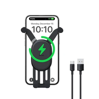 Immagine di Baseus Stable Gravitational Wireless Charging Car Mount Pro 15W (black)