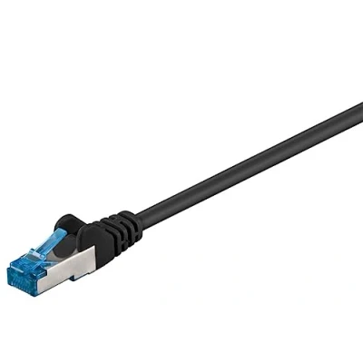 Immagine di goobay 92701 5m Nero 500Mhz Ethernet Patch Cavo Doppia Schermata S FTP fino a 10000Mbits di Rame Senza alogeni RJ 45 Connettori Oro Placcato