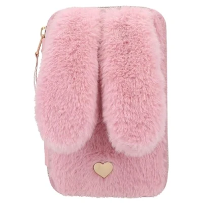 Immagine di Depesche 12864 Princess Mimi Bunny Ballet 2 Scomparti con Pelliccia di Peluche Rosa e Lunghe Orecchie, Astuccio matite Colorate, Gomma, temperino Molto Altro, Multicolore