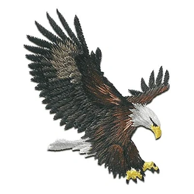 Immagine di aquila uccello sta volando Toppe termoadesive Patch Toppa ricamate, misura: 6,3 x 5,5 cm