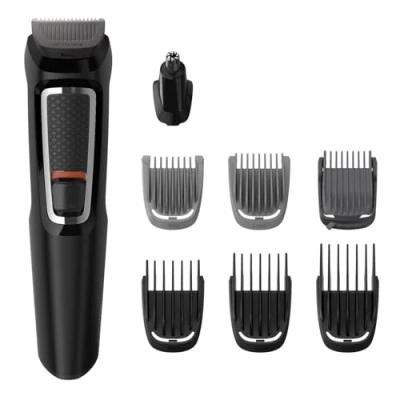 Immagine di Philips Series 3000, All in One rifinitore Multigroom 7 1, un solo apparecchio, styling semplice per viso e capelli, 11 impostazioni di lunghezza (0,5 16 mm), modello MG3730/15