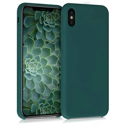 Immagine di kwmobile Cover per Apple iPhone XS Max Custodia Back Case Smartphone in Silicone TPU Protezione Gommata verde bottiglia