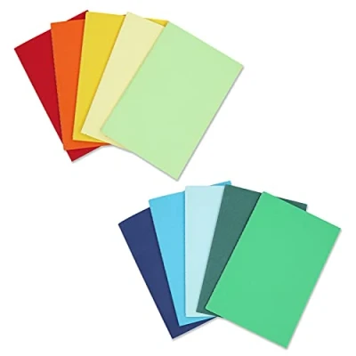 Immagine di Quanerba 10 Kraft Quaderni A5 a righe, quadernino appunti, Blocco Note Colori assortiti Rigatura 1R, taccuino quaderno Pacco da 30 Fogli (A5)