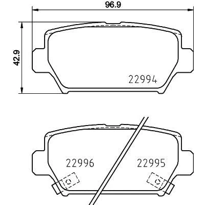 Immagine di HELLA 8DB 355 039 401 Kit pastiglie freno con segnalatore acustico usura MITSUBISHI: Eclipse Cross