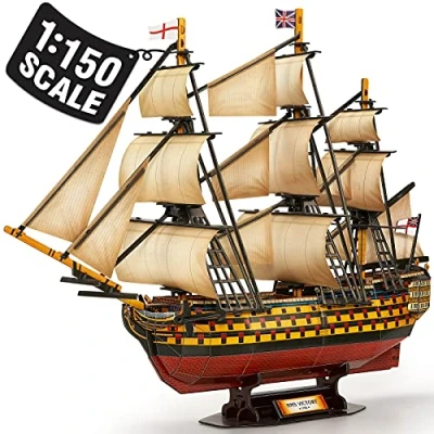 Immagine di CubicFun Puzzle 3D grande HMS Victory nave barca a vela modello di per adulti e bambini 189 pezzi