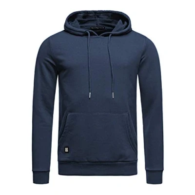 Immagine di RED BRIDGE Felpa da Uomo con Cappuccio Premium Basic Maglia in Cotone Blu Scuro L