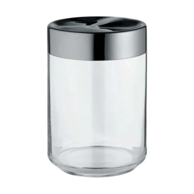 Immagine di Alessi Julieta LC09 Barattolo Ermetico da Cucina di Design, Corpo in Vetro con Coperchio Acciaio Inossidabile 18/10, 100 cl