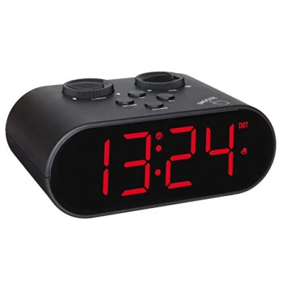 Immagine di TFA Dostmann 60.2551.01 Radiocontrollato Sveglia Nero Tempi di allarme 1 Collegamento USB, Display grande