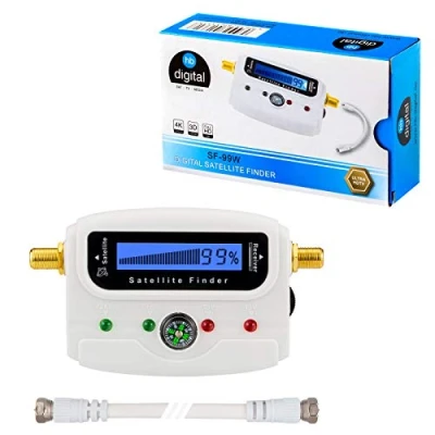Immagine di HB Digital SATFINDER con display LCD, bussola e suono + cavo di collegamento F istruzioni in tedesco connettori placcati oro * per regolare l&#039;antenna satellitare