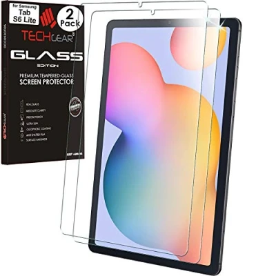 Immagine di TECHGEAR [2 Pezzi Vetro Temperato per Samsung Galaxy Tab S6 Lite 10.4&quot; 2024 2022 2020 (SM P620/ P625/ P613/ P619/ P615 /P610) Pellicola Protecttiva in [Senza Bolle] [Durezza 9H] [Ultra Chiaro]