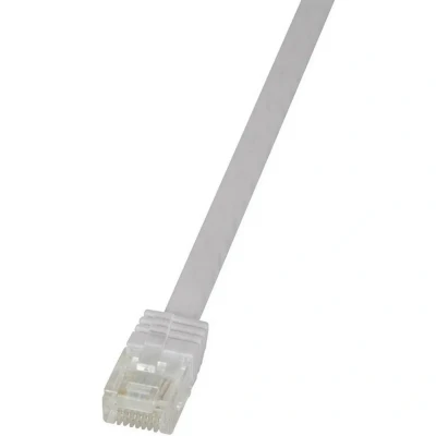 Immagine di LogiLink CF2111U RJ45 cavo di rete, patch CAT 6 U/UTP 20.00 m Bianco altamente flessibile 1 pz.