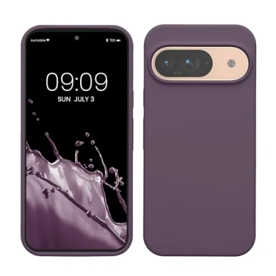 Immagine di kwmobile Custodia Compatibile con Google Pixel 9 Cover Back Case per Pro Protezione Smartphone in Silicone TPU Ricarica Wireless Iris pallido