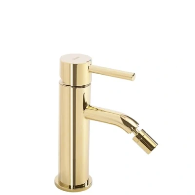 Immagine di Rea Rubinetto Bidet Lungo Gold Miscelatore Monocomando in Ottone per WC Bagno (Oro)