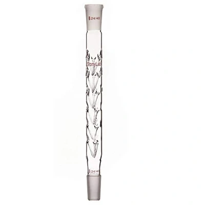Immagine di stonylab Colonna di Distillazione Vigreux, 24/40 200 mm Lunghezza Vetro Borosilicato Frazionario Vigreux con Rientranze per Laboratorio
