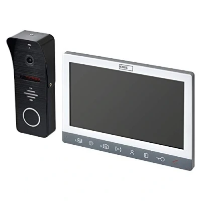Immagine di EMOS H3010 Videocitofono Impermeabile Full HD con Visione Notturna, Monitor Display LCD a Colori da 7&quot;, Snapshot, Registrazione, intercom, Bianco