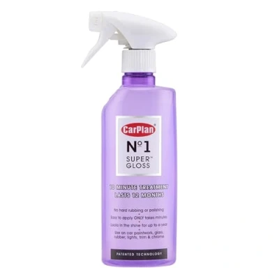 Immagine di CarPlanNo1 Cera lucidante per auto 10 minuti l&#039;applicazione, dura 12 mesi. Brillantezza idrorepellente brevettata Super Shine 600 ml