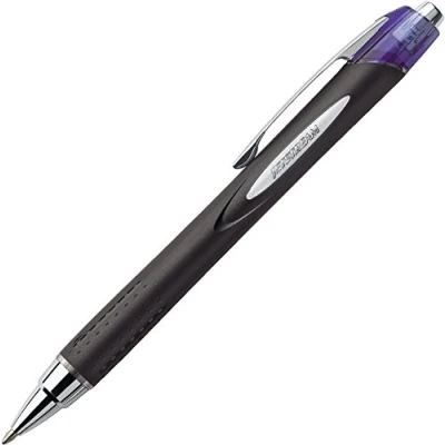 Immagine di Penna rollerball SXN 210 Jetstream RT, inchiostro blu resistente alle sbavature e a prova di manomissione, sfera da 1,0 mm, impugnatura in gomma, confezione 3 pezzi