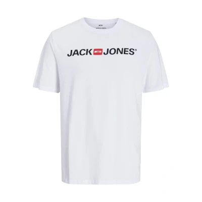 Immagine di JACK &amp; JONES Jjecorp Logo Tee Ss Crew Neck Noos, T shirt Uomo, Bianco (White Detail: Slim Fit), X Small