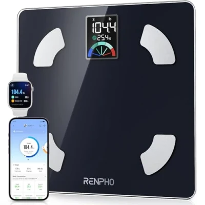 Immagine di RENPHO Bilancia Pesapersone, con Grande Display VA, Digitale da Bagno Intelligente Bluetooth BMI, 13 Analizzatori Della Composizione Corporea App Per Il Fitness, Elis 1