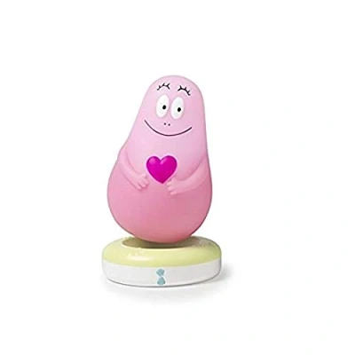 Immagine di Pabobo Lumilove Barbapapa Lampada da notte nomade per neonati e bambini, caricabatterie a induzione, rosa