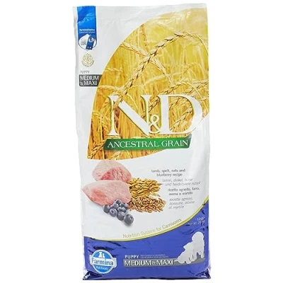 Immagine di Farmina N/D Low Grain Puppy Lamb and Blueberry Medium/Maxi 12 kilograms