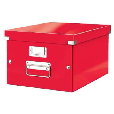 Immagine di Leitz WOW Gamma Click &amp; Store Scatola Portaoggetti Media in Cartone, Formato A4, Rosso, 60440026