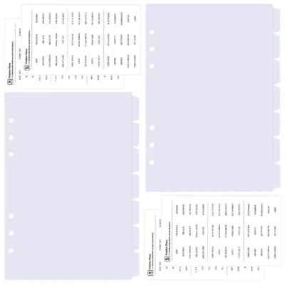 Immagine di DY.2ten 14 Fogli Bianco Divisori Raccoglitori ad Anelli A5,6 Fori Plastica Divisorio Pagina Indice Tab,per A5 Quaderni Anelli, per Scuola o Ufficio(21cm x 14.2cm)
