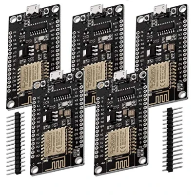 Immagine di AZDelivery 5 x NodeMCU ESP8266 ESP 12F WiFi Lolin V3 Scheda di Sviluppo con CH340, versione non saldata compatibile Arduino incluso un E Book!