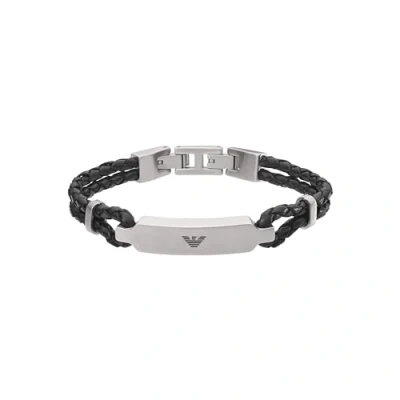 Immagine di Emporio Armani Bracciale Da Uomo, Lunghezza Interna: 185 mm, Id Dimensione: 40X5 mm In Acciaio Inox Argento, EGS2719040