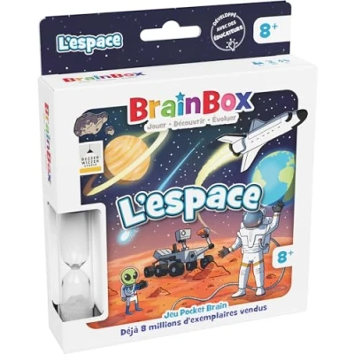 Immagine di BRAINBOX Spazio Gioco di carte memoria e osservazione familiare veloce per bambini a partire da 8 anni Imparare divertirsi Edizione tascabile 1 giocatore più 10 min