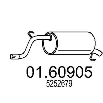 Immagine di MTS 01.60905 Marmitta 1050 OPEL: Corsa D Hatchback