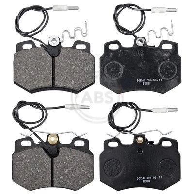 Immagine di A.B.S. 36547 Kit pastiglie freno con sensore usura integrato PEUGEOT: 205 II Hatchback, Cabrio, I CITROËN: AX, C15 Van
