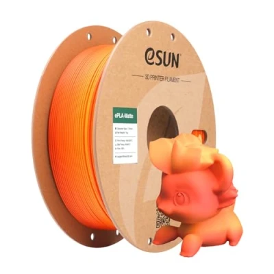 Immagine di eSUN filamento PLA opaco arcobaleno 1,75 mm, per stampanti 3D multicolore, bobina da 1 kg (2,2 libbre) a variazione graduale 3D, Colore Sunburst