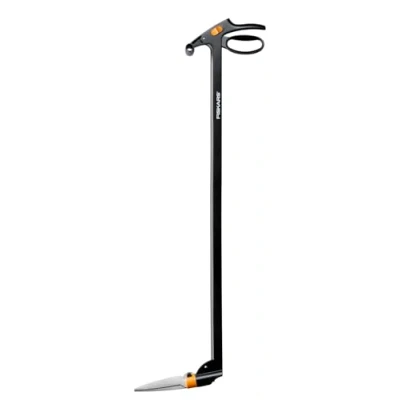 Immagine di Fiskars Cesoie per erba con manico, Meccanismo anti blocco Servo System, Lunghezza: 100 cm, Lame in acciaio/Impugnatura e manico plastica, GS46, 1000590