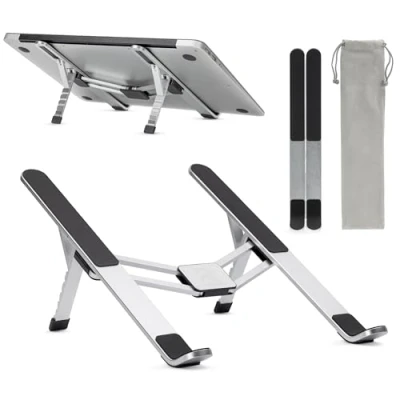 Immagine di RELEVEN Supporto Pc Portatile Regolabile, Laptop Stand Pieghevole In Alluminio Con Antiscivolo
