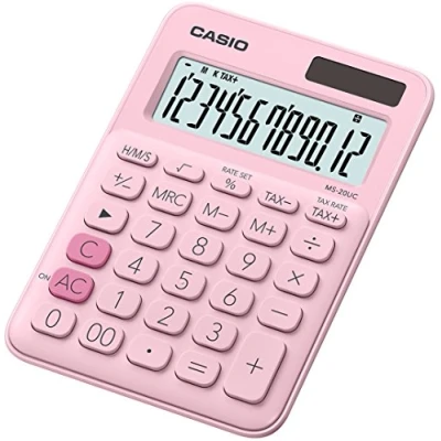 Immagine di Casio MS 20UC PK Calcolatrice, 2,3 x 10,5 14,95 cm, colore: Rosa