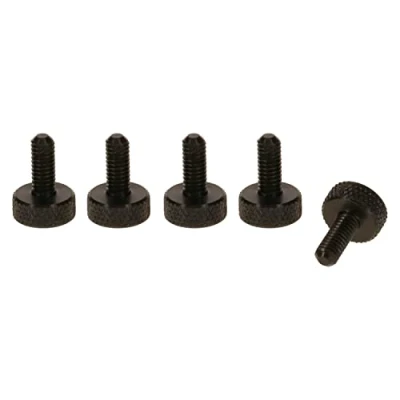 Immagine di PrecisionGeek Viti zigrinate M6 x 10mm Alluminio Nero Anodizzato 5 pz