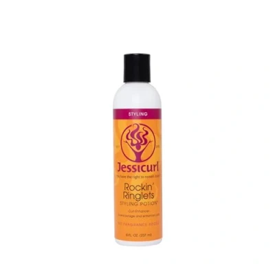 Immagine di Jessicurl Pozione per lo styling Rockin&#039; Ringlets, senza profumo aggiunto, 8 Fl oz. Enhancer ricci con estratto di semi lino, styler che definisce i e controllo dell&#039;effetto crespo