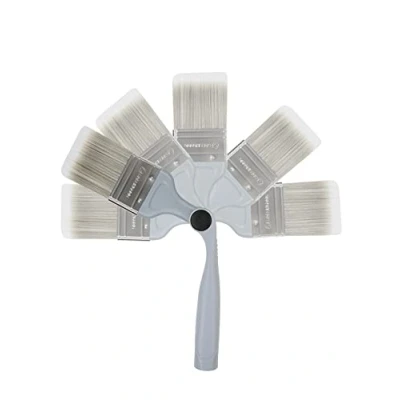Immagine di ROLLINGDOG Pennello da 2,5&quot; con manico lungo regolabile per pareti di scale, soffitto, taglio in pittura
