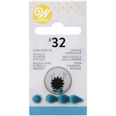 Immagine di Wilton Blister Cornetto Stella Aperta N. 32 32, Acciaio, Argento,