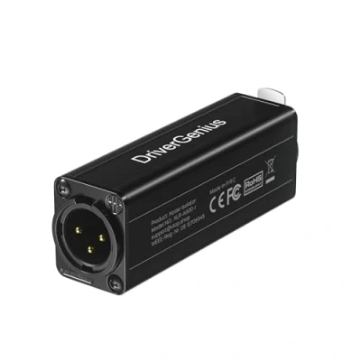 Immagine di DriverGenius X Shield Isolatore di Rumore Ad Anello Terra XLR a Canale Singolo Eliminatore Ronzio per Interfacce Audio, Console Missaggio (Passivo, M/F)