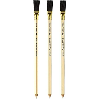 Immagine di Faber Castell Set di 3 matite per gomma Perfection 7058 B con spazzola