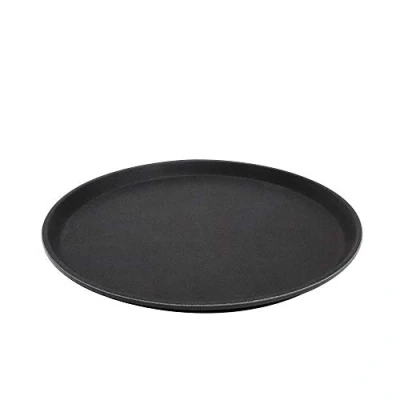 Immagine di APS vassoio Gastro, di servizio nero, in PRFV con superficie antiscivolo, Ø 35,5 x altezza 2 cm, nero