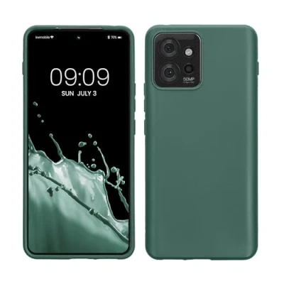Immagine di kwmobile Custodia Compatibile con Motorola ThinkPhone Cover Back Case per Smartphone in Silicone TPU Protezione Gommata verde militare
