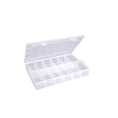 Immagine di hünersdorff PP Eco scatola di assortimento con 12 scomparti robusta smistamento per viti e altre piccole parti divisione fissa degli 23,3 x 33,9 5,8 cm, trasparente
