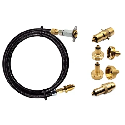 Immagine di DN Autogas Parts Kit di ricarica per bombole gas GPL/propano/POLadattatori ugello con raccordo a baionetta, Euronozzle, Acme e Dish mini attacco rifornimento M10