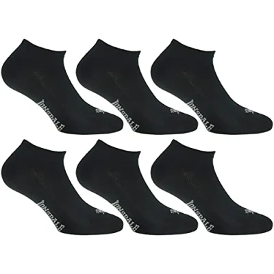 Immagine di Lonsdale Invisible Fresh 6 Paia di calzini Sneaker, eccellente qualità cotone con lavorazione Piquet (Nero, 39 42)