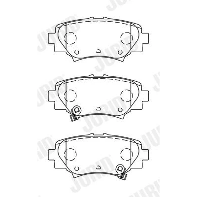 Immagine di JURID 573614J Kit pastiglie freno con segnalatore acustico usura senza accessori MAZDA: 3 Hatchback, Sedan, Van / Hatchback