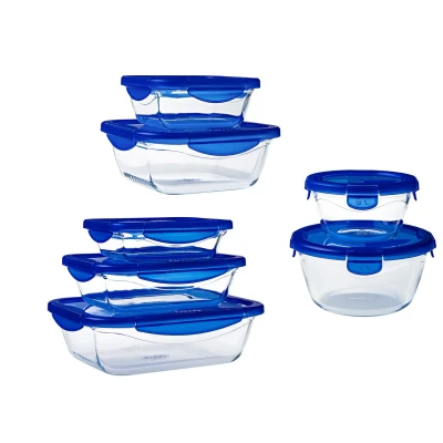 Immagine di Pyrex Cook&amp;Go Set di Contenitori, Forme Misto, 7 unità