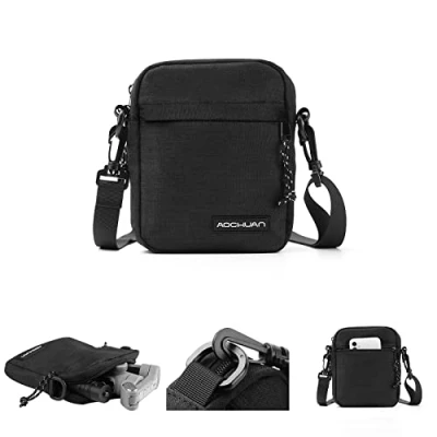Immagine di AOCHUAN B10 Borsa per fotocamera a tracolla fotocamera, obiettivo, stabilizzatore gimbal 3 assi e accessori con inserto scomparti, rete